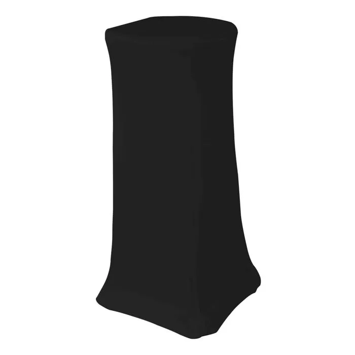 Housse de tabouret haut pliant noire Oviala