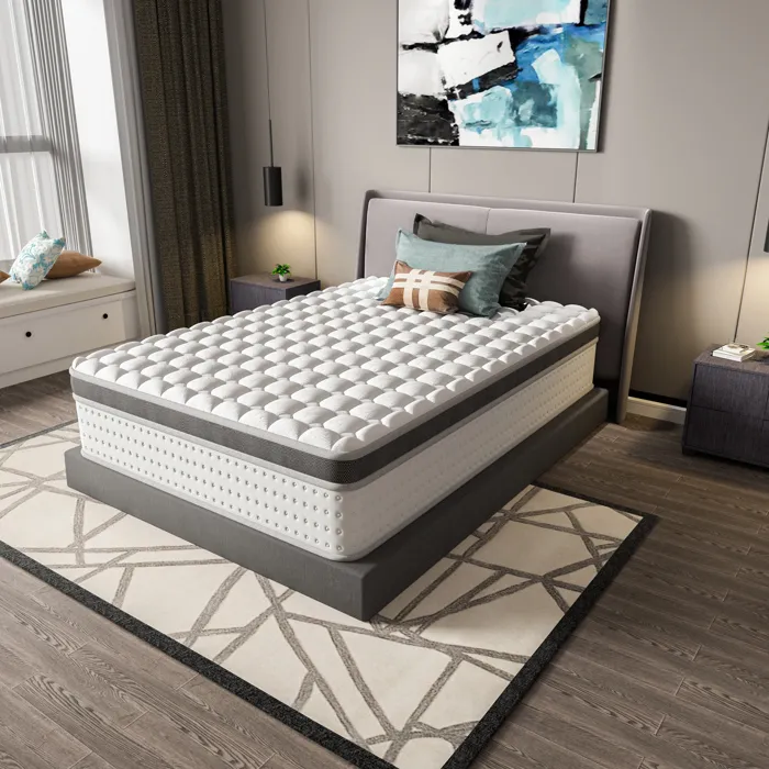 Dewinner Matelas 140x200 Cm, Épaisseur 28cm, Matelas Hybride À Ressorts Ensachés Avec Mousse Mémoire, Fermeté Moyenne H3/h4