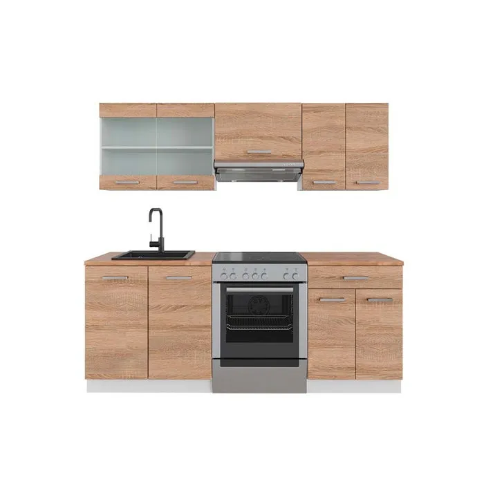 Vicco Cuisine Sonoma/blanc 200cm, PT Chêne
