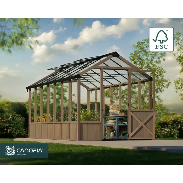 Serre de jardin en bois de cèdre 12m² Canopia by Palram