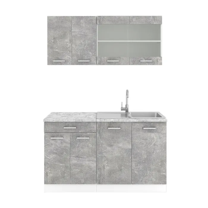 Vicco Cuisine Béton 140cm, PT Marbre