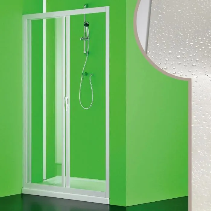 Paroi douche 120 CM en acrylique mod. Mercurio avec ouverture laterale