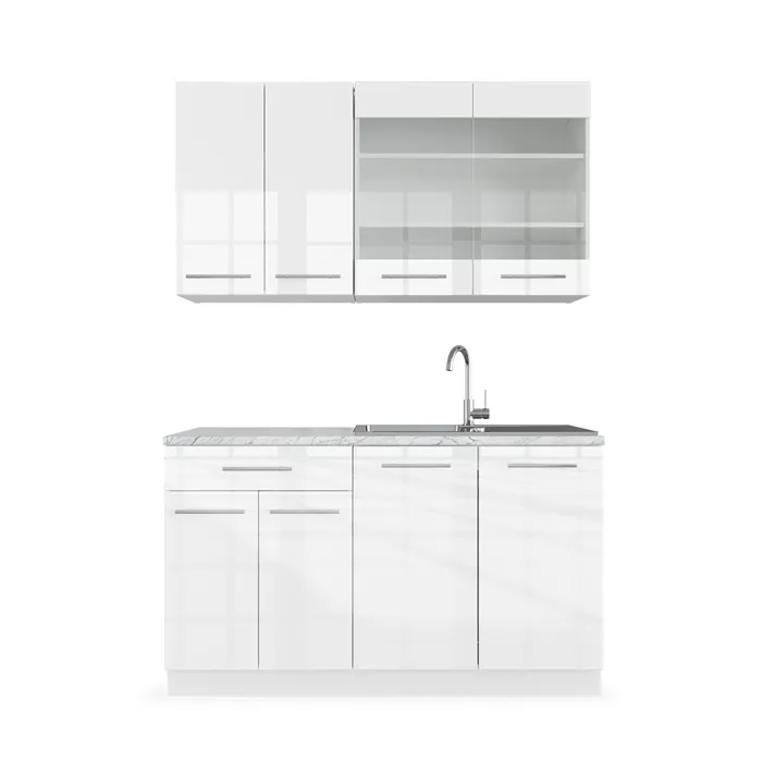 Vicco Cuisine Blanc 140cm sans PT