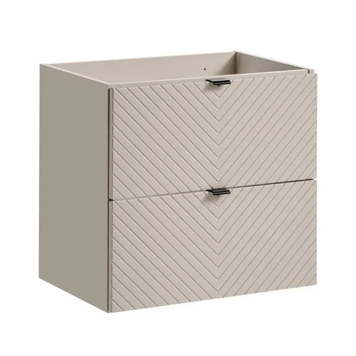 Meuble suspendu sous vasque avec 2 tiroirs VIVA CACHEMIRE 60 cm
