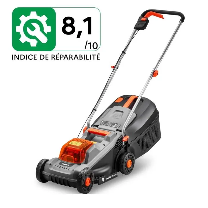 Tondeuse À Gazon Sans Fil 20v Sans Batterie Ni Chargeur, 30 L, 30 Cm, Silencieuse/légère Fuxtec Fx-e1rm20eco