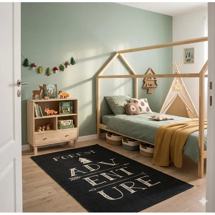 Tapis enfant aventure forêt design et moderne
