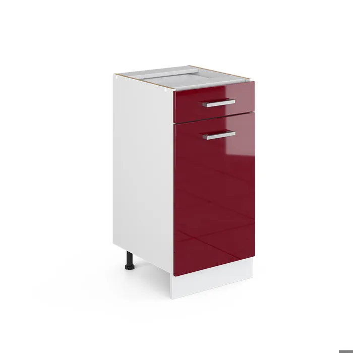 Vicco Meuble cuisine Rouge brillant 40cm sans PT