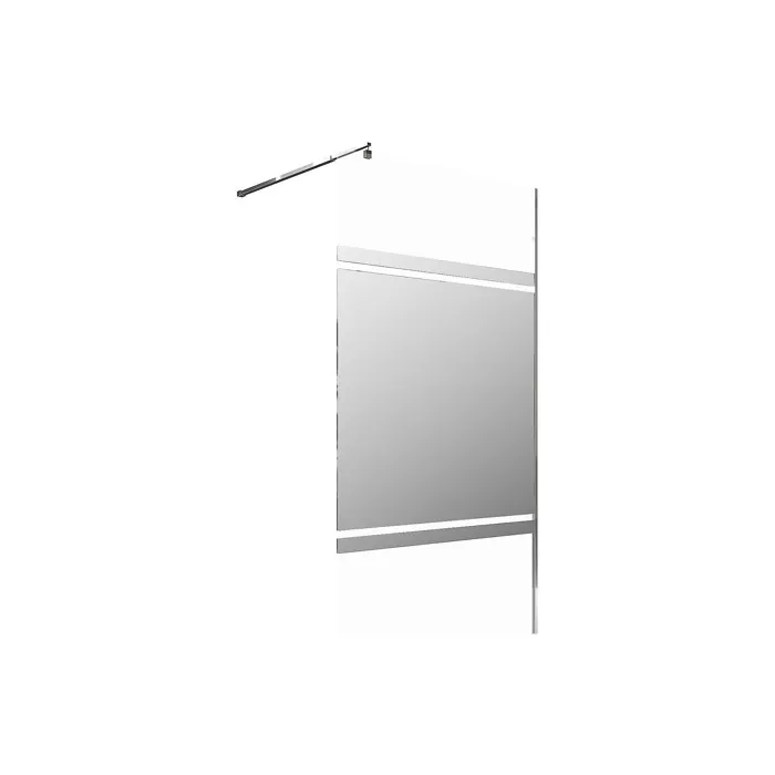 Paroi de douche à l'italienne avec effet miroir - 120 x 200 cm - ZENADO