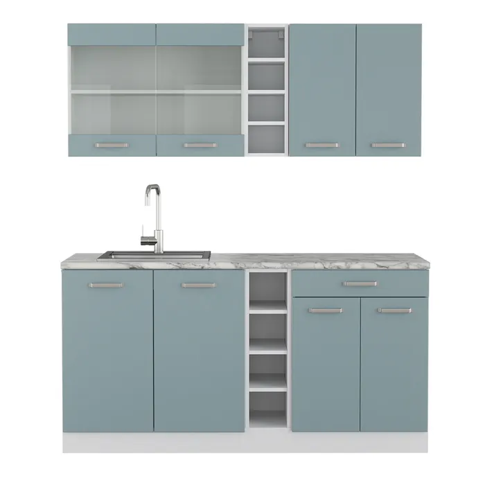 Vicco Cuisine Bleu-gris/blanc 160cm sans PT