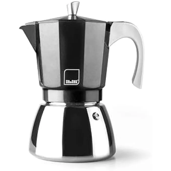 Cafetière Stovetop Ibili Elba 9 Tasses Noire/silver