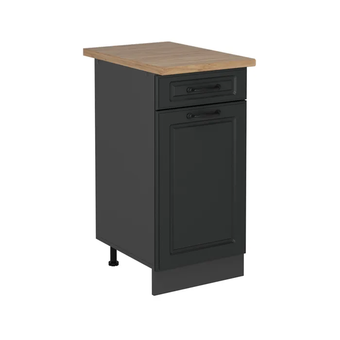 Vicco Meuble cuisine Anthracite campagne 40cm, PT Chêne