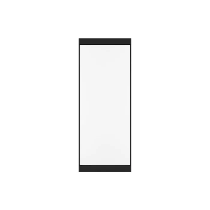 Porte coulissante avec rail invisible - aluminium et verre trempé dépoli - 83 x 210 cm - TORIPA