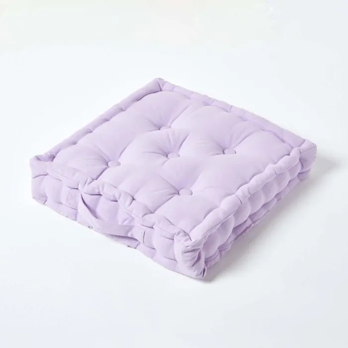 Coussin De Sol Mauve Uni 50x50cm - Homescapes