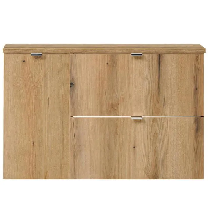 Meuble sous lavabo NEWPORT 90 x 60 x 40 cm effet chêne en.casa