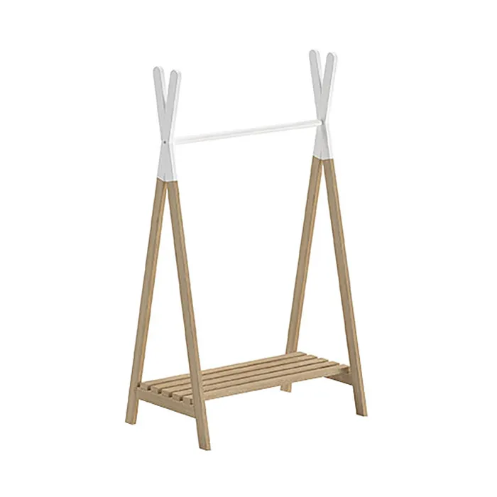 BODHI WHITE - Portant Forme Tipi en Pin et Blanc