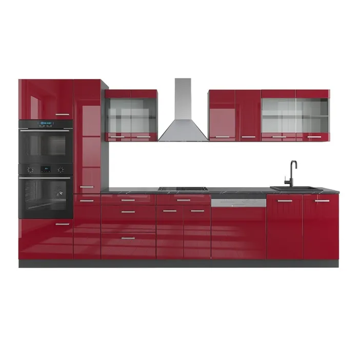 Cuisine R-line 350cm Avec Armoire Haute, Sans Pt Vicco