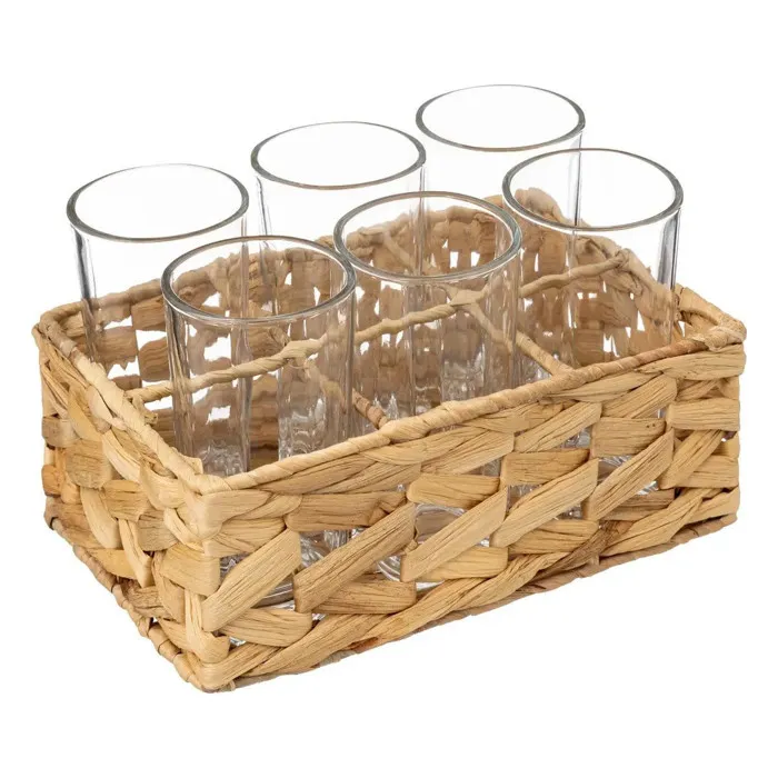 Rack Naturel Avec 6 Gobelets 25cl - Sg Secret De Gourmet