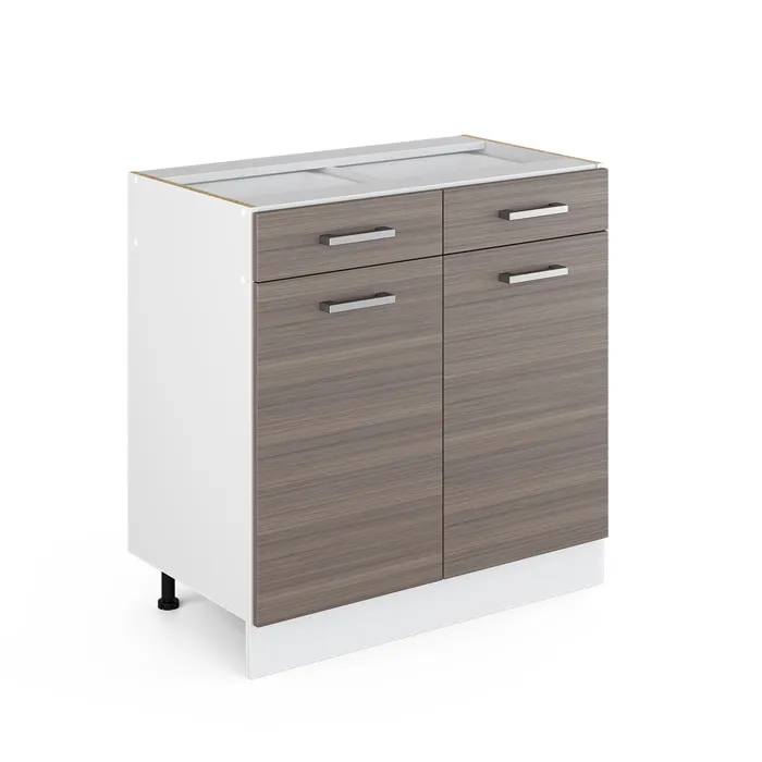 Vicco Meuble cuisine Gris noble 80cm sans PT