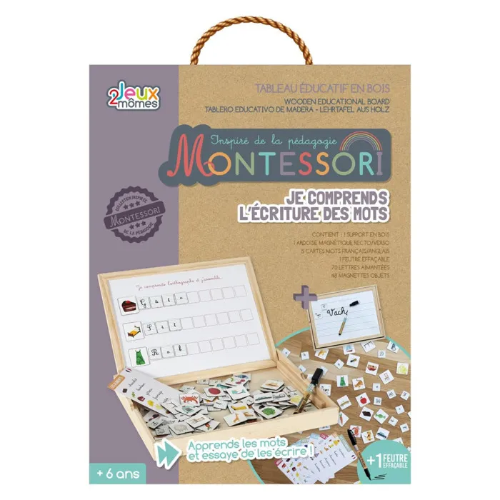 Tableau En Bois - Jeux 2 Momes - Je Comprends Les Lettres - Multicolore