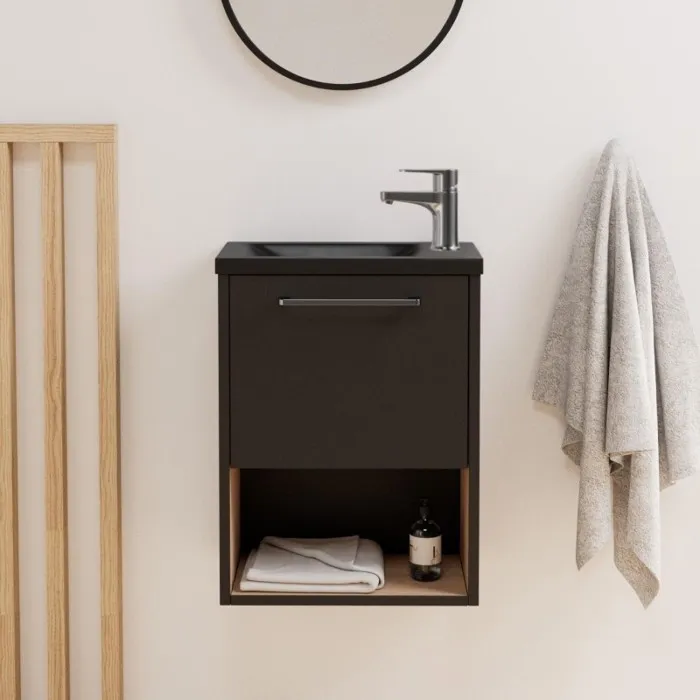 Ensemble meuble lave-mains NIKA + robinet