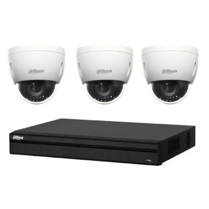 Kit de Vidéosurveillance Dahua DVR HCVR8208AS3 et 3 Mini Caméras Dôme HDCVI PTZDHSD42212IHC