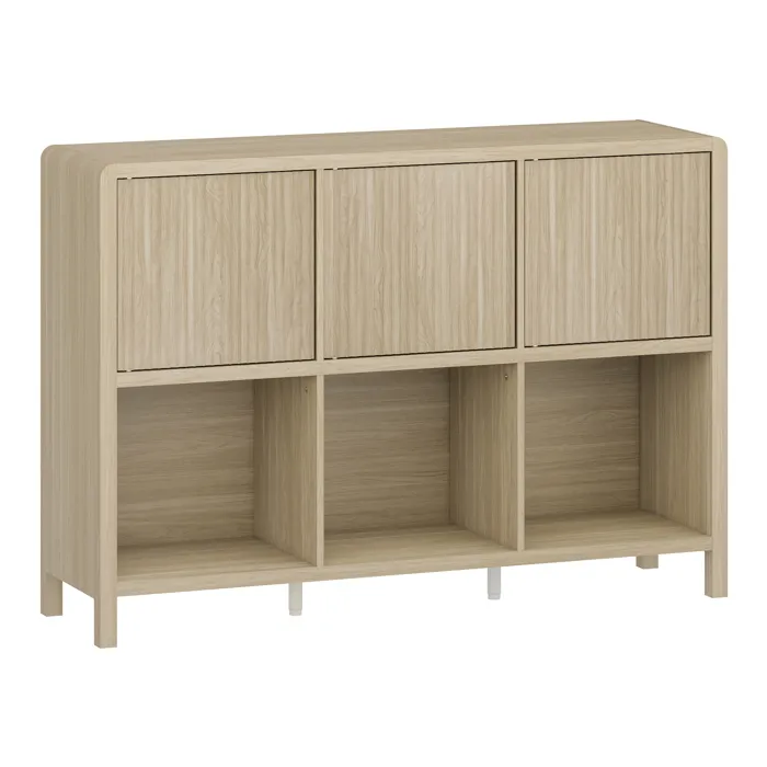 Commode Lukkodso 77 x 110 x 30 cm effet chêne en.casa