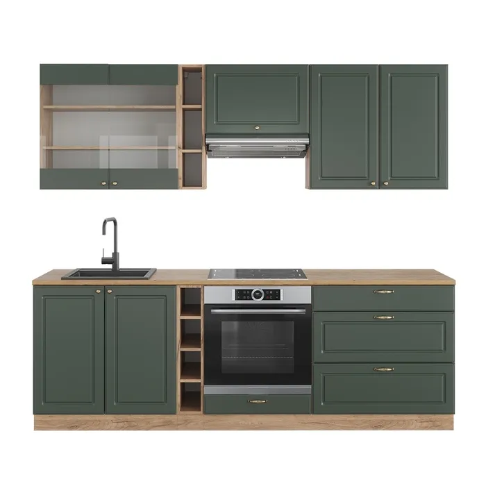 Vicco Cuisine Chêne vert et or/chêne doré 235cm sans PT