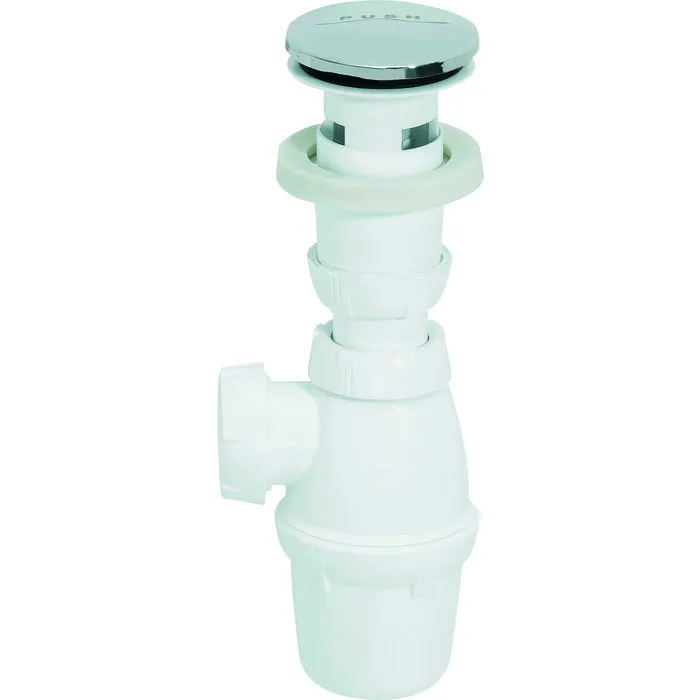 Siphon réglable blanc 32mm et bonde Wirquin