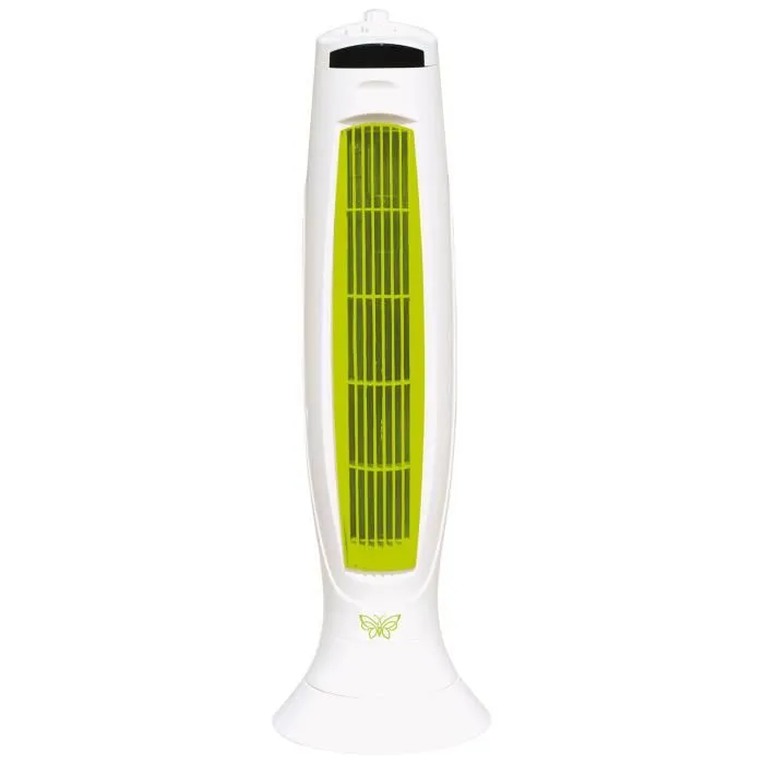 Ventilateur tour Frankystar Butterfly 45W oscillation base rotative 3 vitesses minuterie 60 min