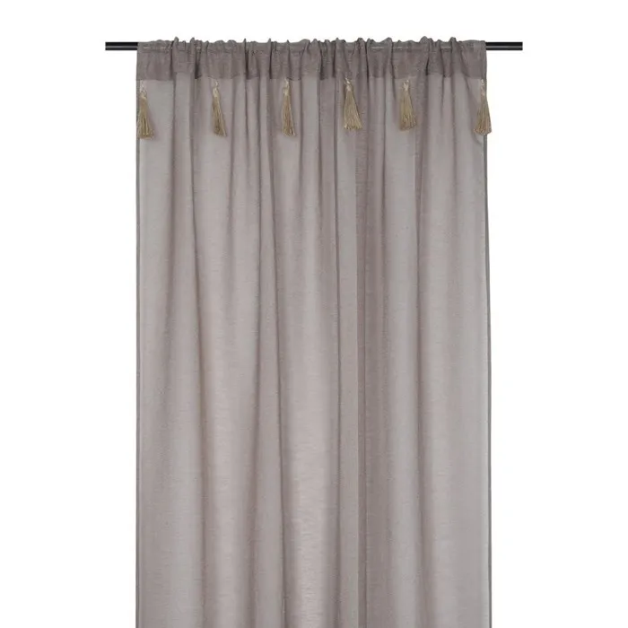 Voilage passe tringle 140x260 cm Ibiza taupe