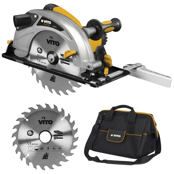 Scie circulaire 2100W + 2 Lames pour scie Diam 235 mm Sacoche à outils VITO