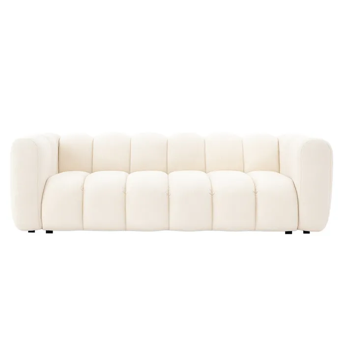 Gaby - Canapé 3 Places En Tissu Beige