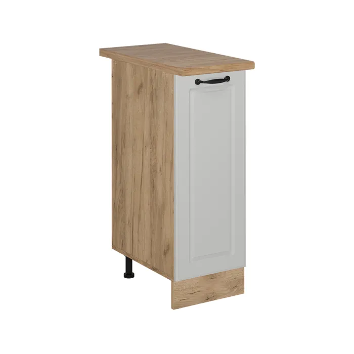 Vicco Meuble de cuisine Blanc campagne 30cm, PT Chêne
