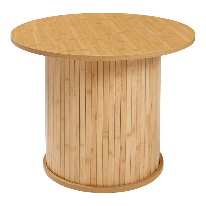 Table d'appoint Ledepid avec plateau dépassant bambou 45 x 60 cm naturel en.casa