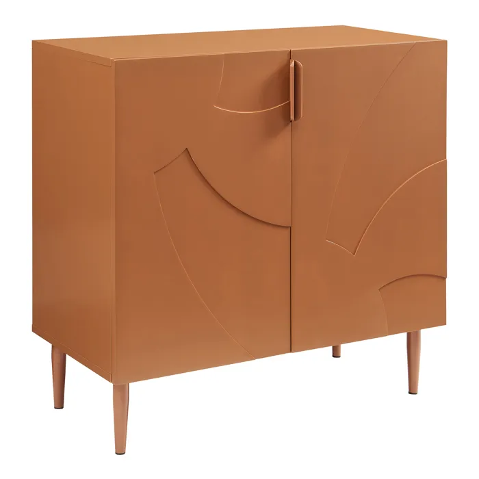 Buffet Starvili avec 2 portes 75 x 76 x 38 cm couleur rouille en.casa