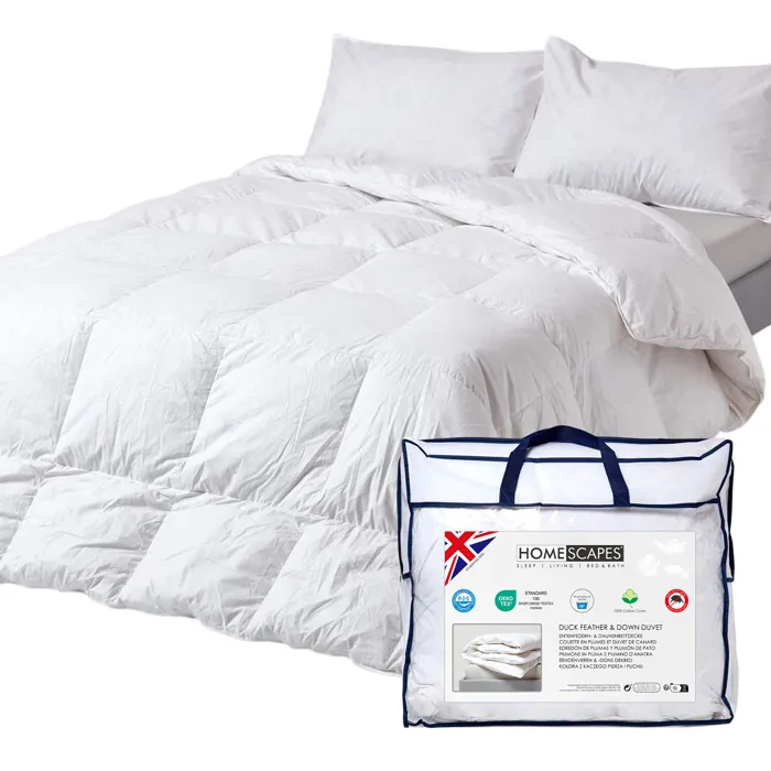 Couette Chaude 240x220cm - Plumes Et Duvet De Canard - Homescapes