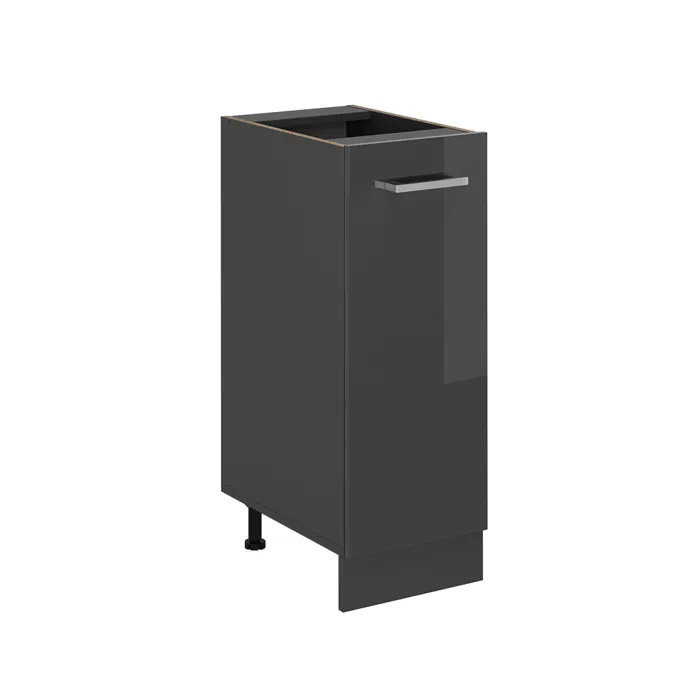 Vicco Armoire basse Anthracite Haute brillance 30cm sans PT