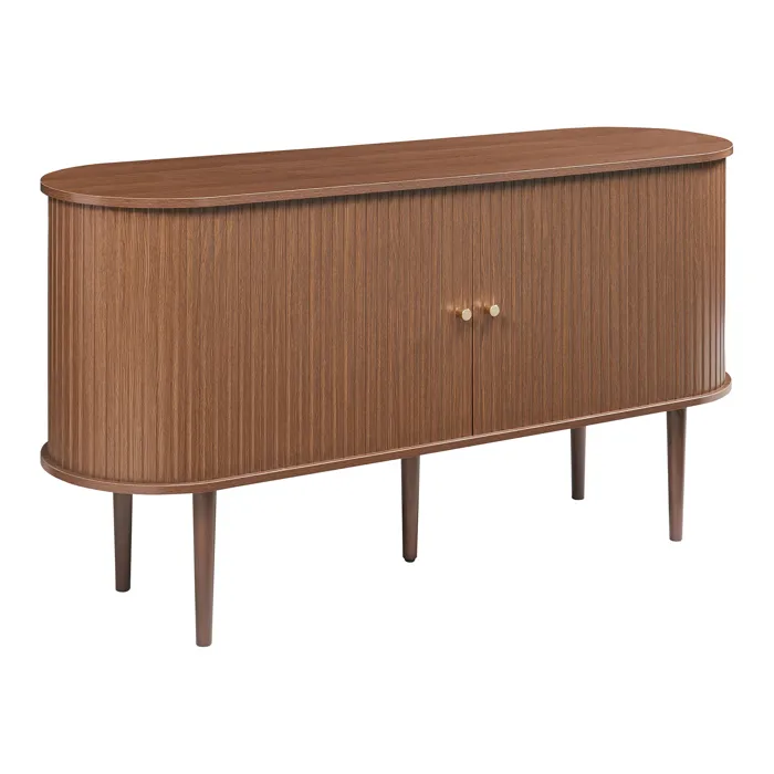 Buffet Mapia 140 x 40 x 75 cm effet noyer en.casa