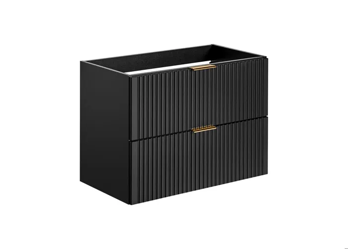 Meuble de salle de bain suspendu sous lavabo ADEL NOIR 80 cm