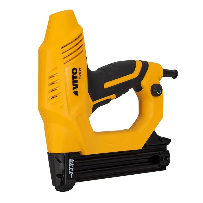 Agrafeuse électrique Spéciale Bois 300 agrafes 19mm + 100 Clous 25mm 575W VITO
