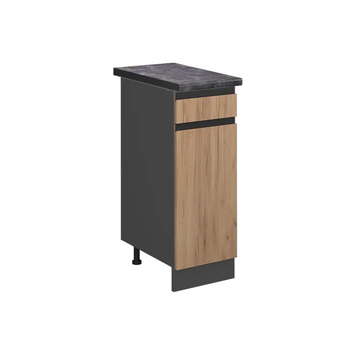 Vicco Meuble cuisine Chêne doré/Anthracite 30cm plan de travail Anthracite