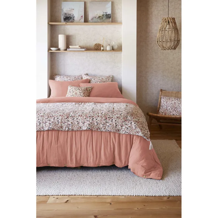 Bout De Lit "capucine" 90 X 200 Cm "gaze De Coton" L'effet Papillon