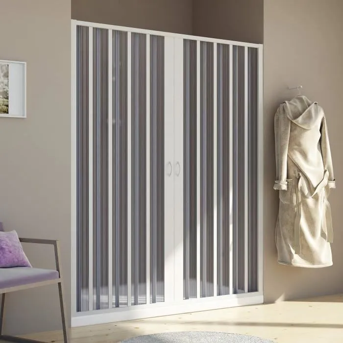Paroi douche 100 CM H185 en Plastique pvc modèle Aura avec l'ouverture centrale