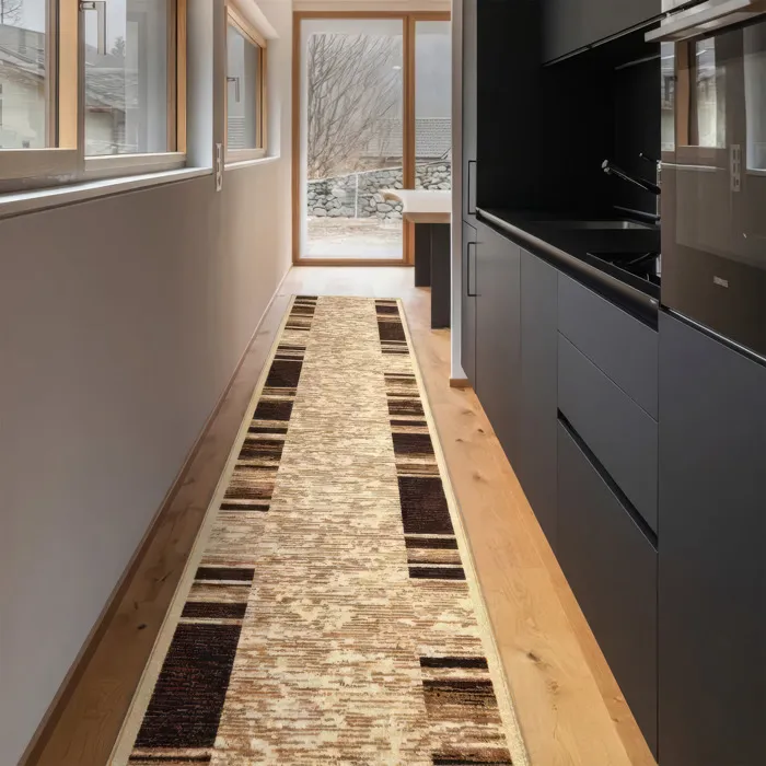 Tapis De Couloir Navona Beige, 80 X 350 Cm