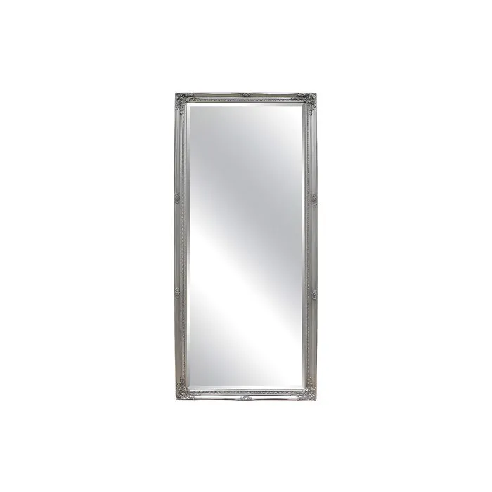 Miroir en bois d'eucalyptus avec moulures - L. 80 x H. 190 cm - Argenté - ELVIRE