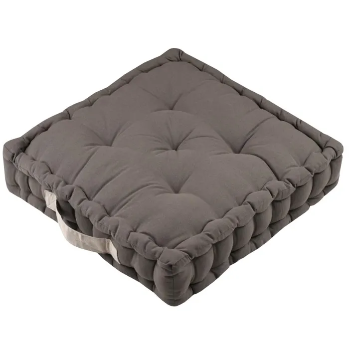 Coussin De Sol Duo Taupe/lin 45x45x10 Cm