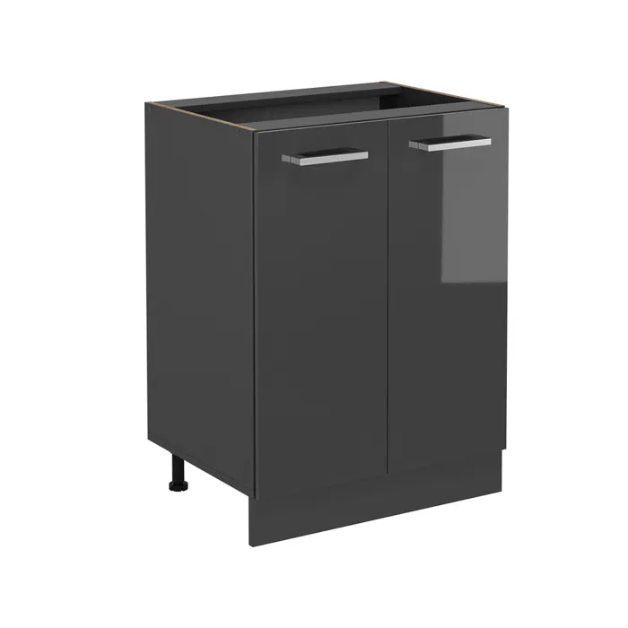 Vicco Meuble bas de cuisine Anthracite Haute brillance 60cm sans PT