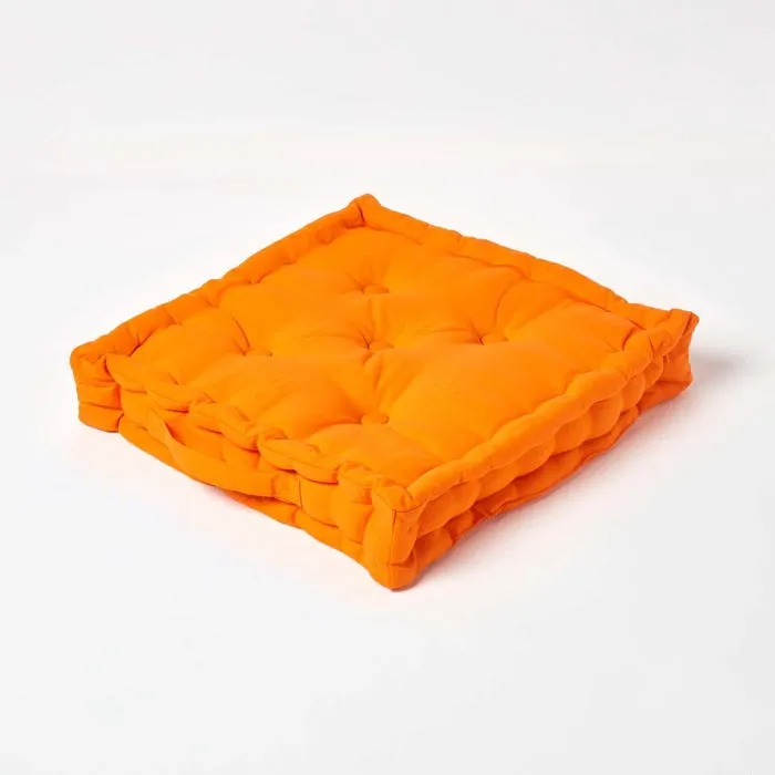 Coussin De Sol Orange Uni 50x50cm - Homescapes
