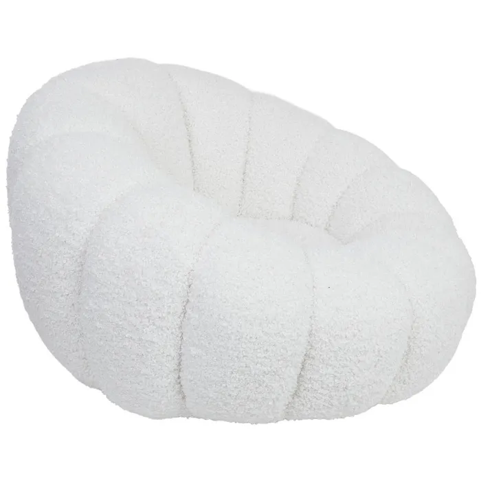 Fauteuil En Tissu Blanc 92x92x65 Cm H