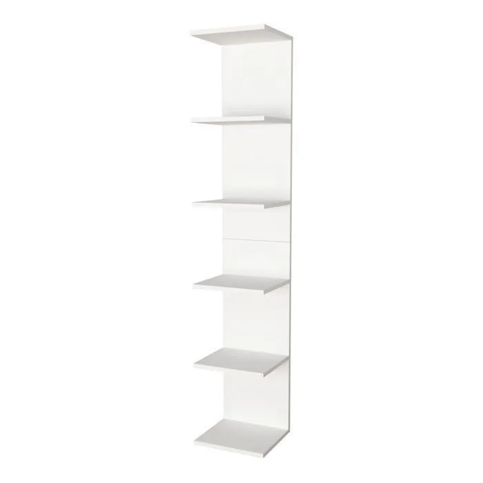 Etagère murale Surahammar à 6 niveaux 180 x 35 x 32 cm blanc en.casa